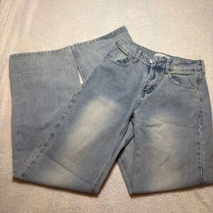 Fashion Nova Light Blue Flare Jeans - Size 3